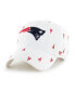 Фото #1 товара Men's and Women's White New England Patriots Confetti Clean Up Adjustable Hat