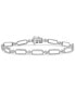 Фото #1 товара Diamond Open Link Bracelet (1 ct. t.w.) in Sterling Silver