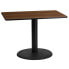 Фото #1 товара 24'' X 42'' Rectangular Walnut Laminate Table Top With 24'' Round Table Height Base