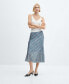 Women's Midi Satin Skirt