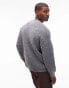 Topman relaxed fit brushed cardigan in grey