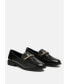 vouse low block loafers adorned with golden chain