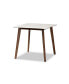 Фото #1 товара Kaylee Mid-Century Modern Transitional 31.5" Finished Wood Dining Table with Faux Marble Tabletop