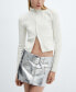 ფოტო #1 პროდუქტის Women's Belted Metallic Mini-Skirt