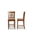 Фото #3 товара Caron Modern and Contemporary Transitional 2-Piece Finished Wood Counter Stool Set