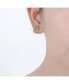 ფოტო #2 პროდუქტის 14K Gold Plated and White Gold Plated Cubic Zirconia Stud Earrings