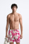 LONG FLORAL PRINT SWIMMING TRUNKS