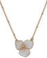 ფოტო #1 პროდუქტის Gold-Tone White Flower Pendant Necklace, 16" + 3" extender
