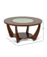 Фото #6 товара Steve Silver Rafael 39.5" Round Merlot Wood Cocktail Table with Casters