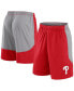 ფოტო #1 პროდუქტის Men's Red/Gray Philadelphia Phillies Go Hard Shorts