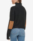 Фото #7 товара Women's Patched Mock Neck Sweater