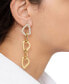 ფოტო #3 პროდუქტის 14k Gold-Plated Organic Link Drop Earrings
