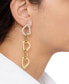 14k Gold-Plated Organic Link Drop Earrings