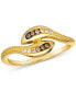 Фото #1 товара Ombré® Chocolate Ombré Diamond Bypass Ring (1/10 ct. t.w.) in 14k Gold