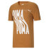 Фото #1 товара Puma Wavy Logo Crewneck Short Sleeve T-Shirt Mens Size XL Casual Tops 67461491