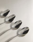 Pack of dessert spoons with thin handles (pack of 4)