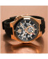 ფოტო #4 პროდუქტის Men's Automatic Black Silicone Strap Watch 46mm 98A177