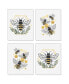 Фото #1 товара Little Bumblebee - Unframed Bee Decor Linen Paper Wall Art Artisms 8 x 10" 4 Ct