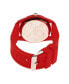 ფოტო #3 პროდუქტის Unisex Storm Red Silicone Strap Watch 40mm