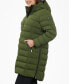 Фото #3 товара Women's Plus Size Hooded Faux-Leather-Trim Puffer Coat, Created for Macy's