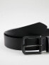 Levi's Seine metal leather belt in matte black