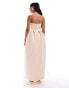 ASOS DESIGN statement curved hem skirt maxi dress in pink