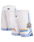 Men's White Los Angeles Chargers Classic Chenille Shorts