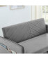 Фото #6 товара Pull-Out Sofa Sleeper, 3-In-1 Adjustable Sleeper With Pull-Out Bed, 2 Lumbar Pillows And Side