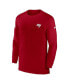 Men's Red Tampa Bay Buccaneers Sideline Coach Performance Long Sleeve T-shirt