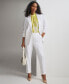 Фото #4 товара Women's Linen-Blend Single-Button Blazer