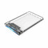Фото #1 товара Корпус для жесткого диска CoolBox COO-SCT-2533 2,5" 5 Gbps USB 3.0 USB Серый Прозрачный USB 3.2
