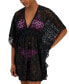 Фото #4 товара Women's Plunge-Neck Lace Kimono Cover-Up, Created for Macy's