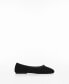 ფოტო #2 პროდუქტის Women's Velvet Bow Ballerina Shoes