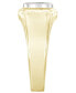 ფოტო #2 პროდუქტის Men's Diamond (1/4 c t. t.w.) Ring in 10K Yellow and White Gol