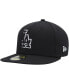 Фото #4 товара Men's Los Angeles Dodgers Black on Black Dub 59FIFTY Fitted Hat