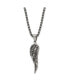 Chisel antiqued Angel Wing Pendant 23.5 inch Box Chain Necklace