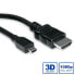 VALUE HDMI High Speed Cable + Ethernet - A - D - M/M 2 m - 2 m - HDMI Type A (Standard) - HDMI Type D (Micro) - Black