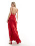 Mango cami maxi dress in red