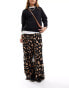 Фото #1 товара Wednesday's Girl smudge wide leg trousers in black and brown