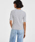 ფოტო #2 პროდუქტის Women's Spacedye Rib-Knit Top, Created for Macy's