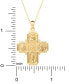 ფოტო #4 პროდუქტის Religious Figures Square Cross 18" Pendant Necklace in 18k Gold-Plated Sterling Silver, Created for Macy's