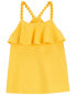 Фото #3 товара Baby 2-Piece Strap Tank & Paperbag Twill Shorts Set 12M