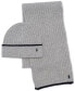 Men's Classic Ribbed Hat and Scarf Set