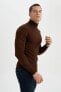 Фото #4 товара Свитер Defacto Slim Fit Mock Neck