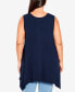 Plus Size V Neck Swing Tank Top