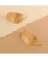 Women's Gold Metallic Leaf Drop Earrings