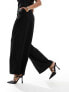 ASOS DESIGN co-ord wide leg trousers with gold buttons in black 40 - фото #3