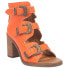 Фото #2 товара Dingo Ziggy Studded Open Toe Shootie Pumps Womens Orange Dress Casual DI787-800