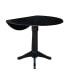 International Concept 42" Round Dual Drop Leaf Pedestal Table