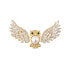 Брошь JwL Luxury Pearls Wise Owl Gold clear, gold, pearly, white - фото #1